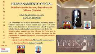 Programa oficial de hermanamiento de peñas barcelonistas de Soria y Collioure