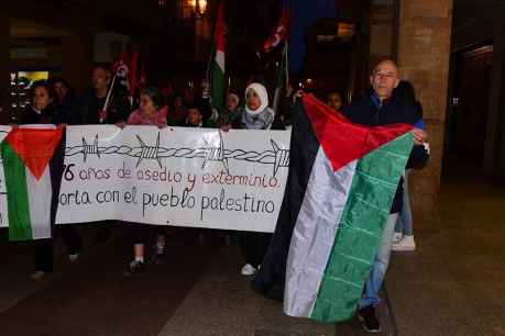 Soria sale a la calle para apoyar a Palestina 