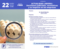 FOES organiza la III edición del foro ‘Actualidad laboral