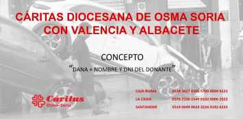 La Diócesis, solidaria con las Cáritas de Valencia y Albacete 