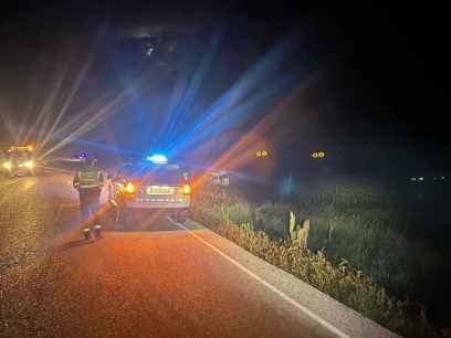 Tres heridos graves en salida de calzada de una furgoneta en Berlanga de Duero