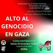 CGT Soria apoya manifestación que reclama el fin del genocidio en Gaza