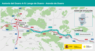 El Mitma adjudica por 180,8 millones el tramo de la A-11 entre Langa de Duero y Aranda de Duero