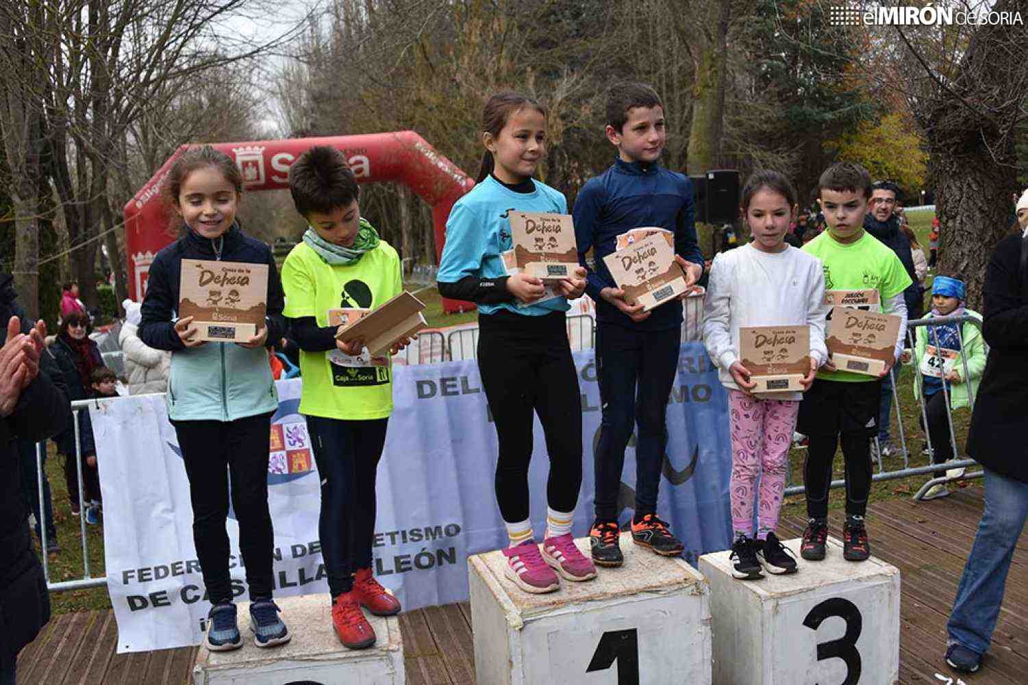 Los mejores clasificados en el Cross Alameda de Cervantes, en Soria