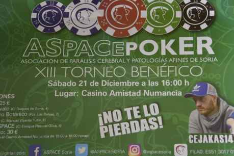 El torneo benéfico de póker de ASPACE Soria llega a su XIII edición