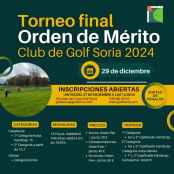 Inscripciones abiertas para Torneo Final Orden de Mérito 2024 del Club de Golf Soria