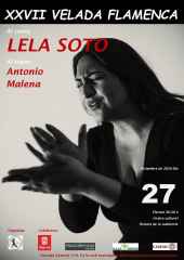 Lela Soto protagoniza XXVII velada flamenca de asociación taurina flamenca Celtiberia