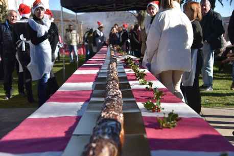 San Andrés de Soria elabora tronco navideño de 20 metros de longitud