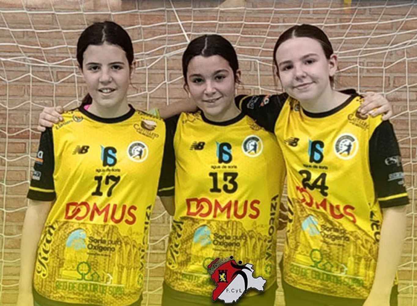 Cuatro jugadoras alevines de Balonmano Soria, en concentración regional Cuatro jugadoras alevines de Balonmano Soria, en concentración regional