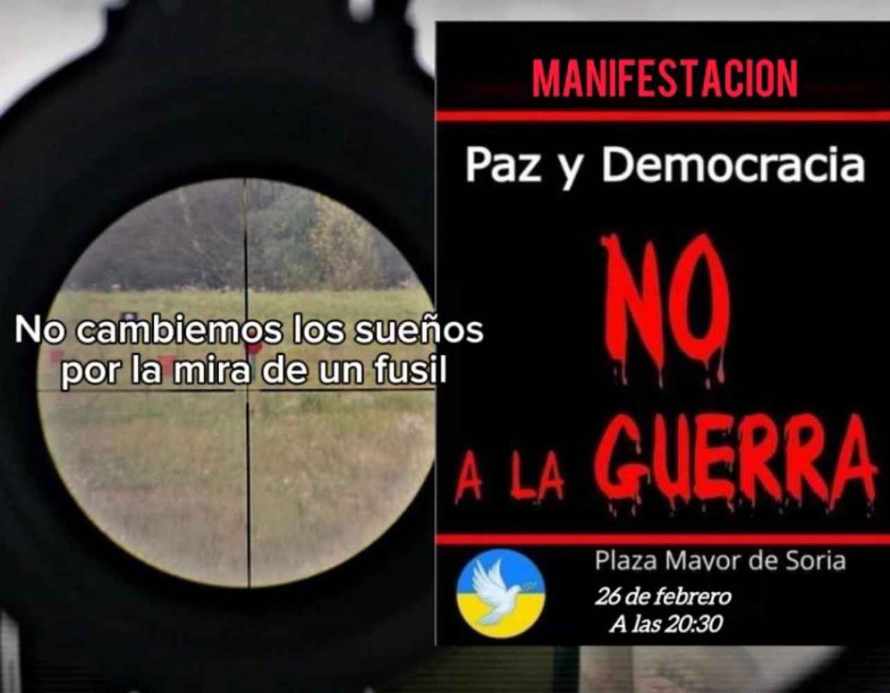 Manifestación en Soria para pedir "Paz y Democracia" en Ucrania