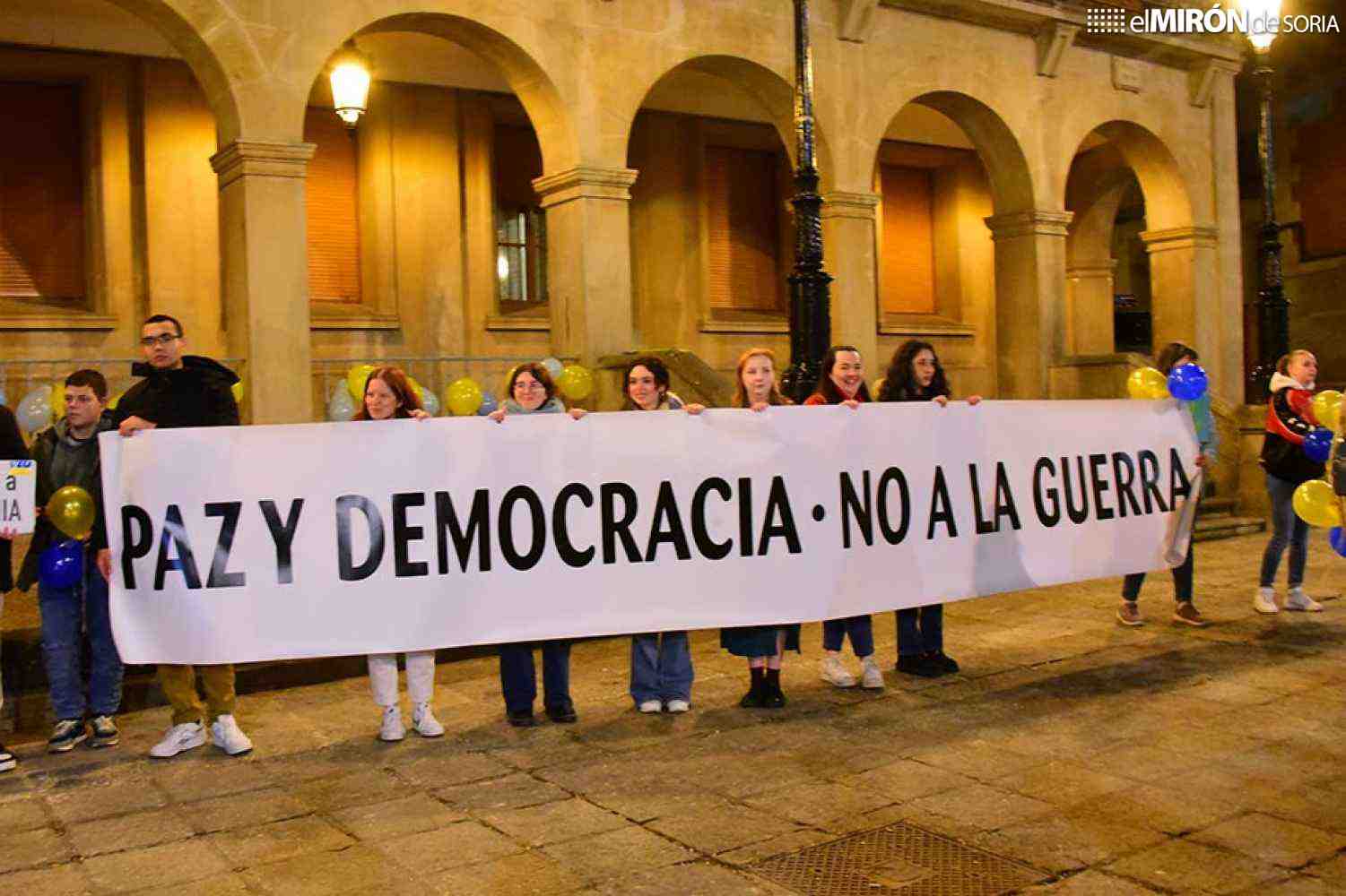 Concentración en Soria para reclamar el fin de la guerra en Ucrania