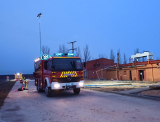 Incendio en cuarto técnico de planta de biogás en Almazán