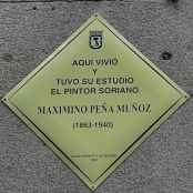 Madrid dedica placa a pintor soriano Maximino Peña