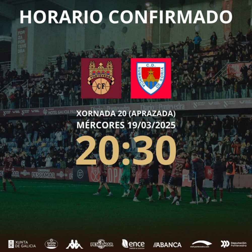 El Numancia conoce el horario para su partido en Pontevedra El Numancia conoce el horario para su partido en Pontevedra