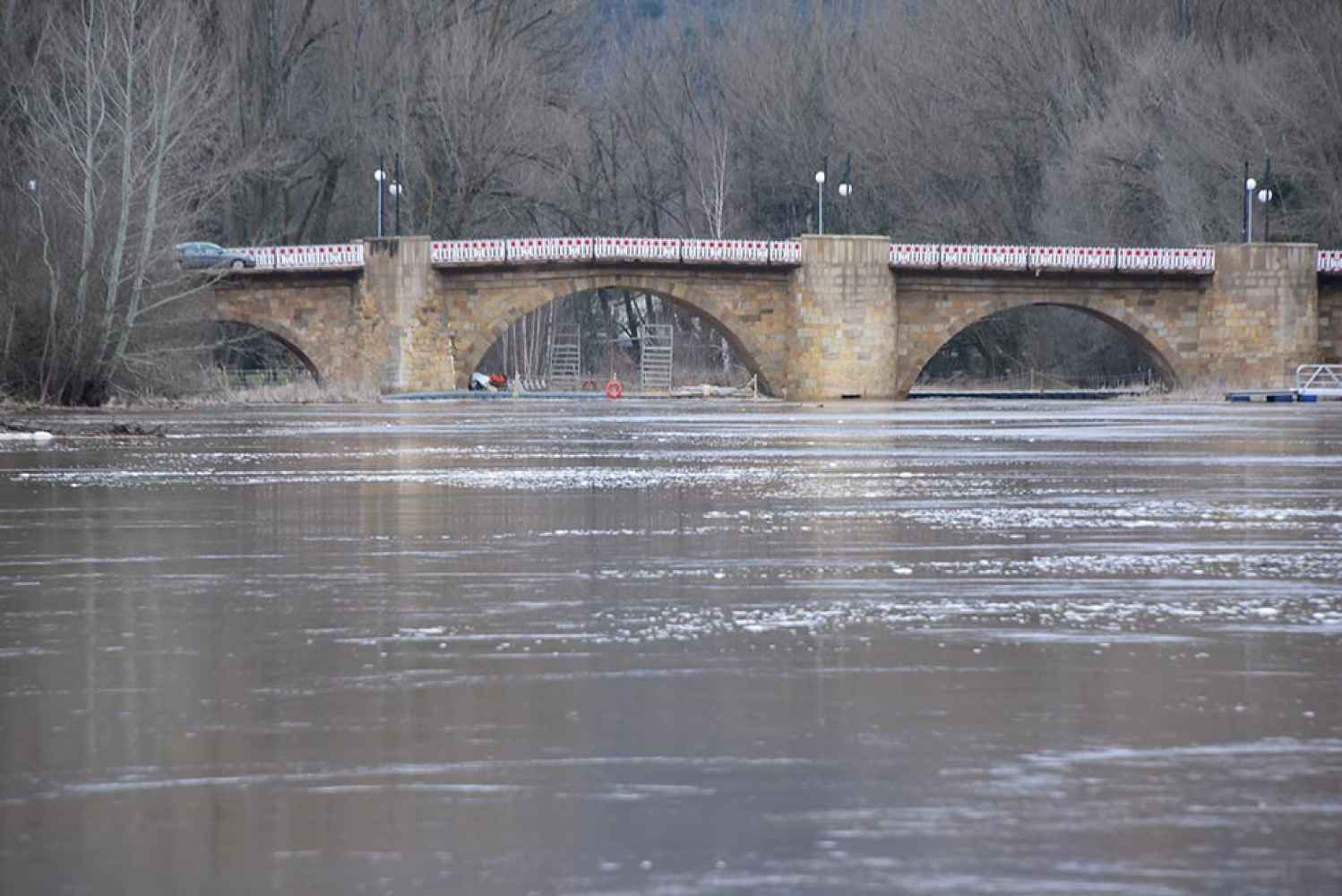 La crecida del Duero a su paso por Soria