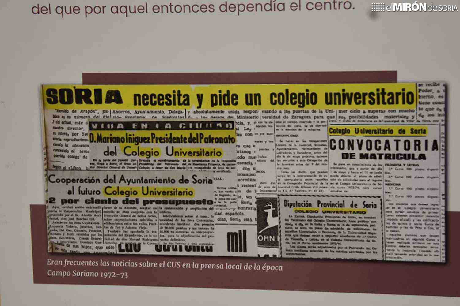 Cronología del paso del Campus de Soria de Zaragoza a Valladolid