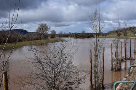 El río Pedrajas se desborda en Valonsadero