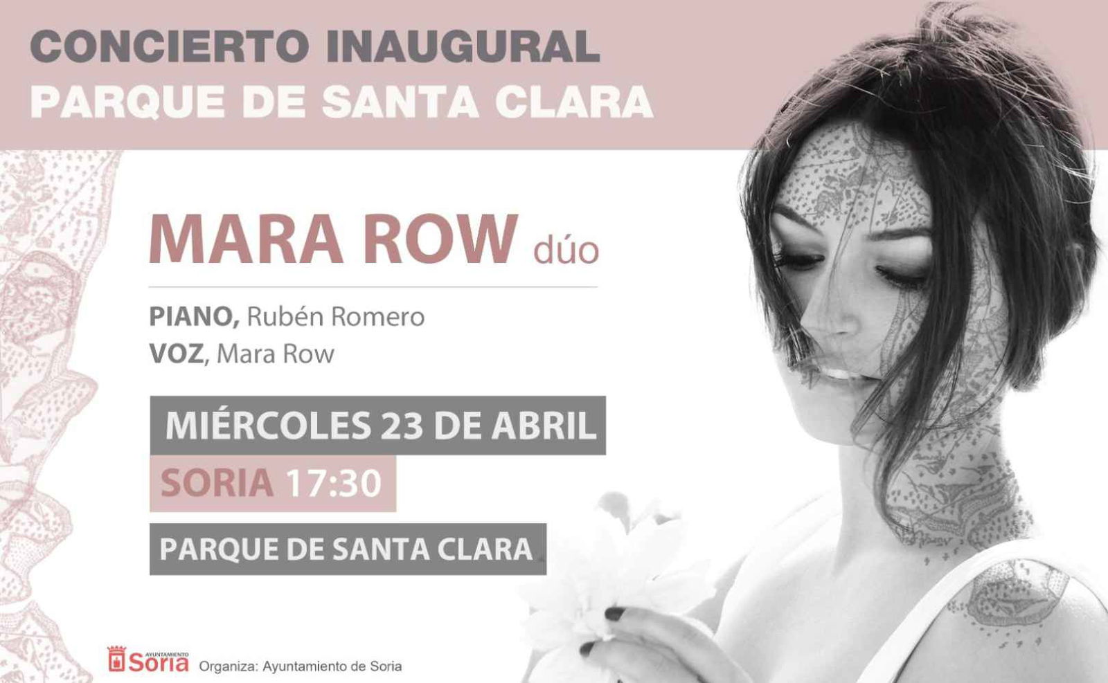 Concierto de Mara Row para inaugurar el remodelado parque de Santa Clara