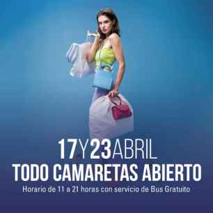 El centro comercial Camaretas abre también el 17 y 23 de abril