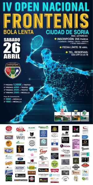 Treinta y dos parejas participan en IV Open Nacional de Frontenis "Ciudad de Soria"