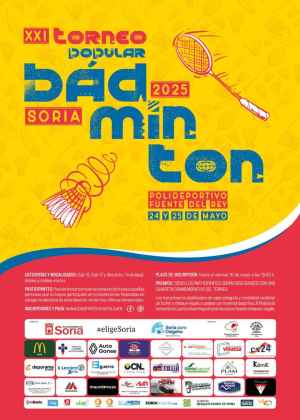 El XXI Torneo popular de Bádminton de Soria abre plazo de inscripciones El XXI Torneo popular de Bádminton de Soria abre plazo de inscripciones