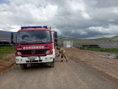 Incendio en inversores de parque fotovoltaico de Cueva de Ágreda