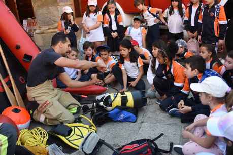 Los escolares de Soria conocen los servicios de Emergencias 