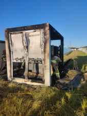 Sofocado incendio en parque solar de Frechilla de Almazán