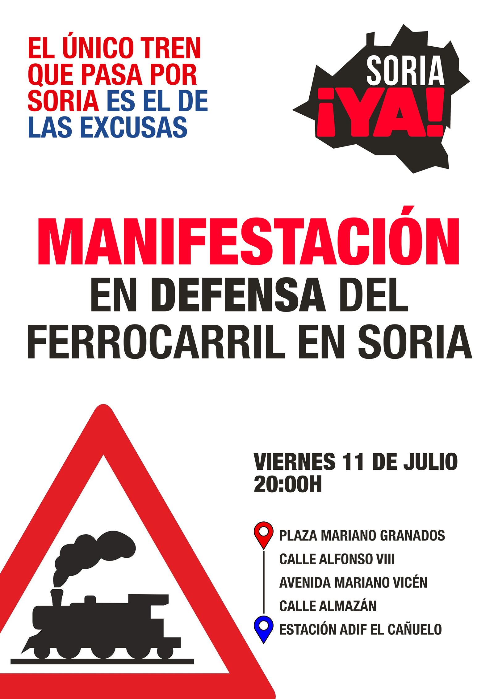 Soria ¡Ya! convoca manifestación en defensa del ferrocarril