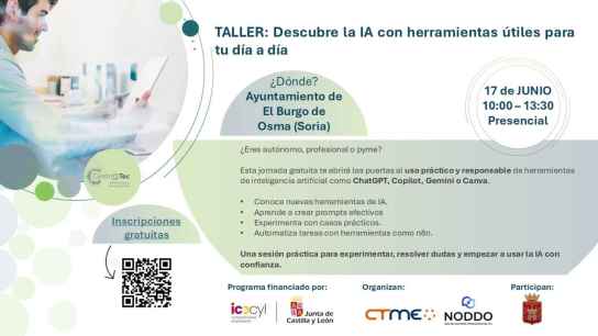 Taller gratuito en El Burgo de Osma para aprender a usar la Inteligencia Artificial