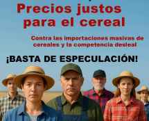 Unión de Uniones denuncia situación de ruina de los productores de cereales