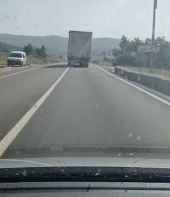 Interceptado camión, por conducción temeraria en la N-122, en Matalebreras