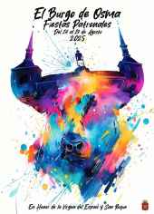 Un toro de colores, protagonista del cartel de fiestas de El Burgo 