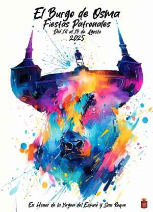 Un toro de colores, protagonista del cartel de fiestas de El Burgo 