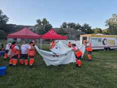 Dispositivo sanitario de Cruz Roja de Soria para el festejo de La Saca