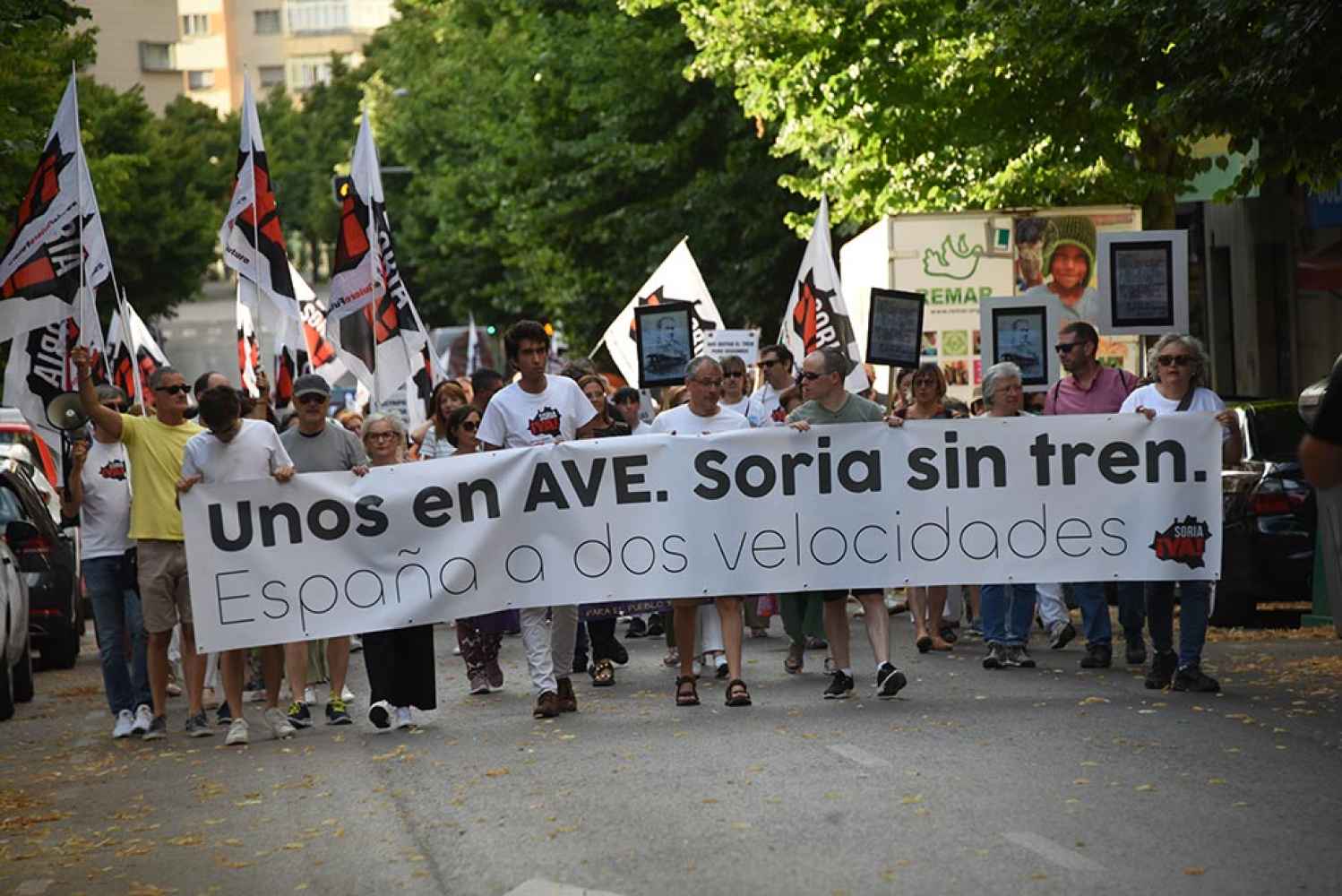 Soria ¡Ya! se manifiesta para exigir un servicio ferroviario del siglo XXI