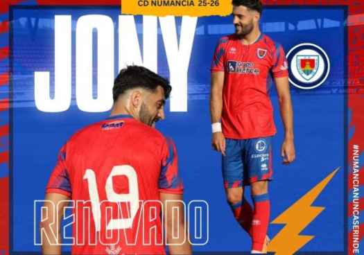 Jony renueva por el Numancia para la temporada 2025-26