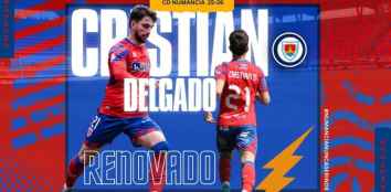 El Numancia renueva al centrocampista Cristian Delgado
