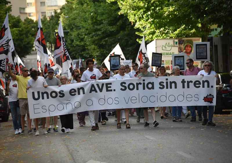 Soria ¡Ya! se manifiesta para exigir un servicio ferroviario del siglo XXI