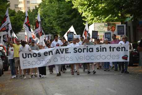 Soria ¡Ya! se manifiesta para exigir un servicio ferroviario del siglo XXI