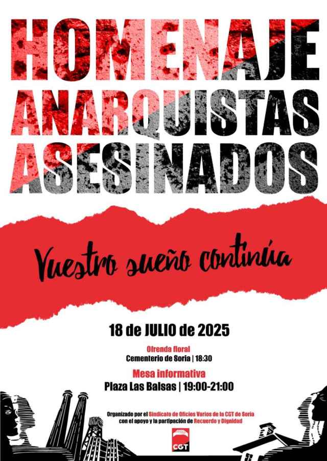 La CGT rinde homenaje a los anarquistas asesinados durante represión franquista