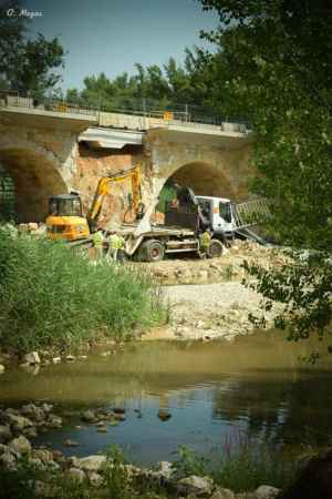 Nuevo desprendimiento en el puente medieval de San Esteban de Gormaz