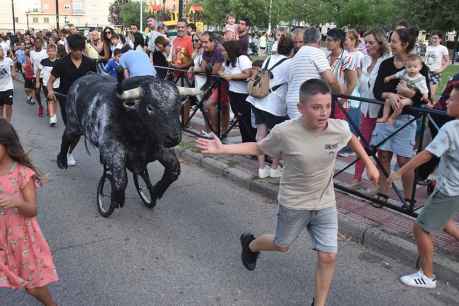 Toros carretones en las fiestas de la Barriada, en Soria