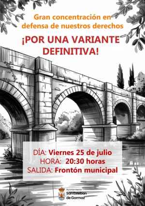 San Esteban de Gormaz convoca concentración "¡Por una variante definitiva!" San Esteban de Gormaz convoca concentración "¡Por una variante definitiva!"