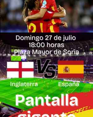 El Ayuntamiento de Soria vuelve a colocar pantalla gigante para final de Eurocopa femenina