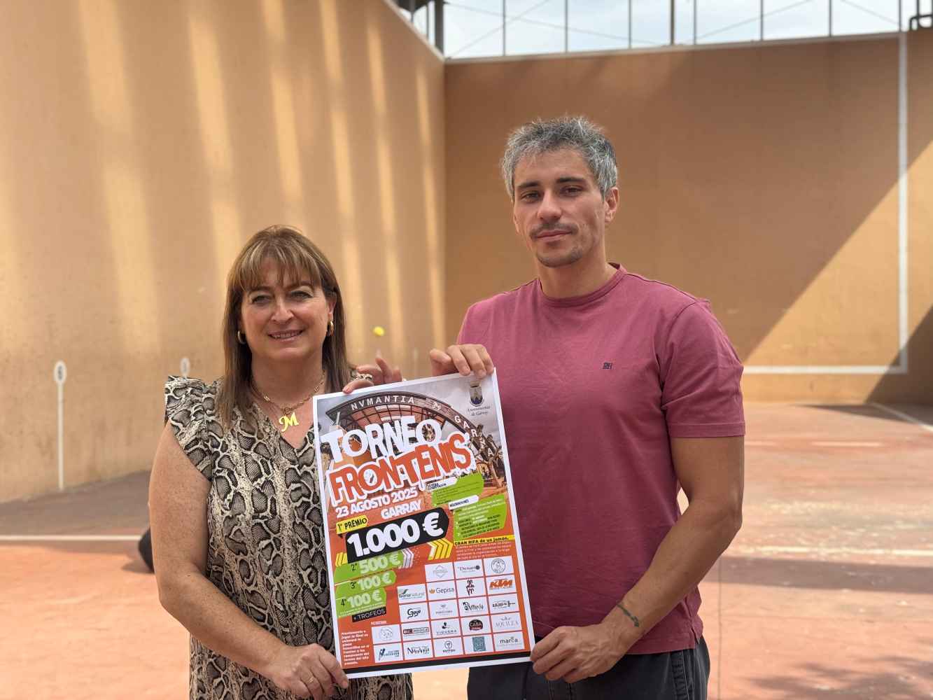 Mil euros para pareja ganadora de III Torneo de Frontenis en Garray