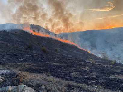 Veinte hectáreas calcinadas en incendio de vecino pueblo riojano de Valdeperillo