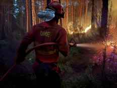Cuatro miembros de la UME, heridos en incendios de León