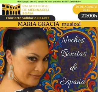La cantante y actriz María Gracia homenajea en Medinaceli a tradición musical española La cantante y actriz María Gracia homenajea en Medinaceli a tradición musical española