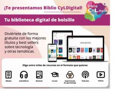 Biblio CyL Digital supera los 9.700 usuarios con una amplia oferta de aprendizaje y entretenimiento digital Biblio CyL Digital supera los 9.700 usuarios con una amplia oferta de aprendizaje y entretenimiento digital